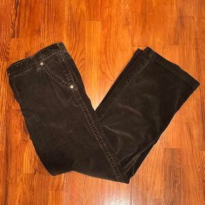 Old-navy Women's Brown and Black Corduroy Trousers